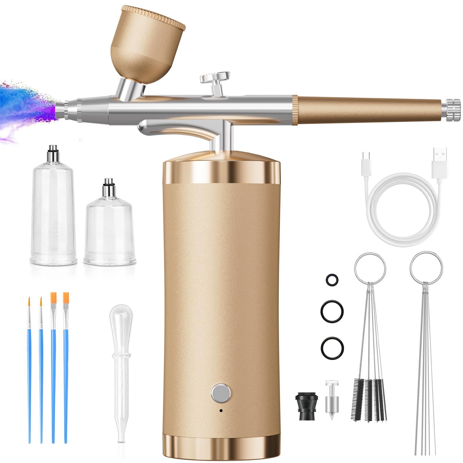 Amazon.com: Airbrush Kit With Compressor 48PSI Rechargeable High